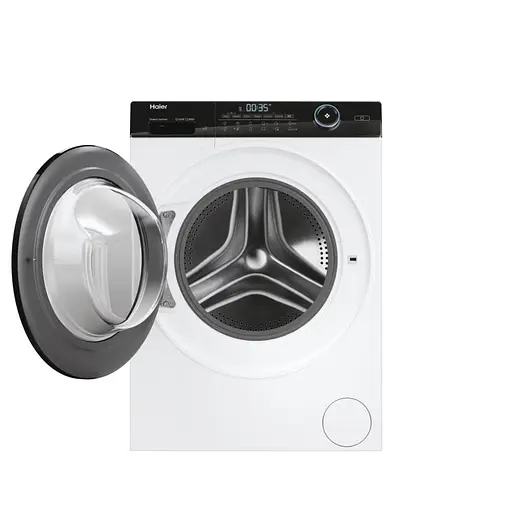 Стирально-сушильная машина Haier фронтальная 9(6) кг 1400 A 60 см дисплей пара инвертор люк черный прямой привод белый - фото 5