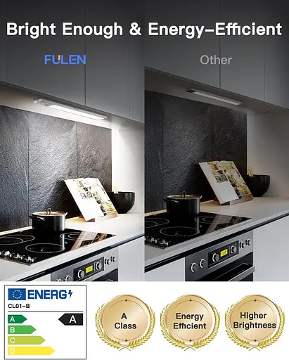 Світлодіодне освітлення шафи FULEN з датчиком руху із зарядкою від USB-порту - фото 2