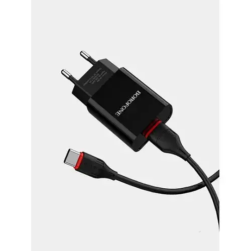Зарядний набір блок із кабелем micro-USB Borofone BA19A 1 usb 1a - фото 1