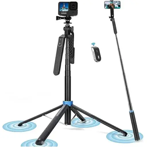 Монопод трипод беспроводной XO PRO Series P185 AL 1,8 м с Bluetooth-комплексом ДК Черный - фото 1