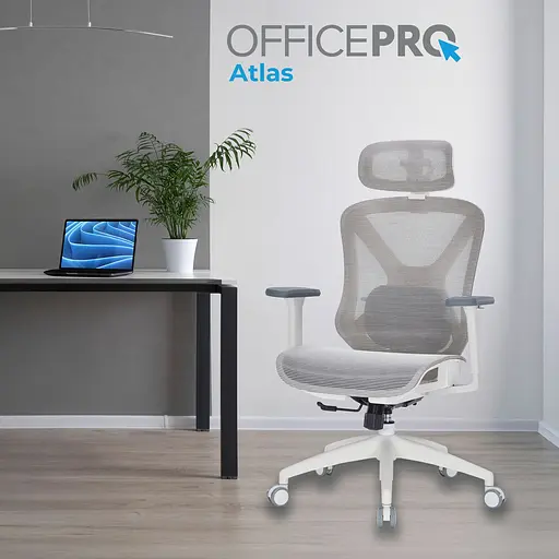 Офисное кресло OfficePro Atlas OC630-W-LG-LG White/Light Gray [148901] - фото 7