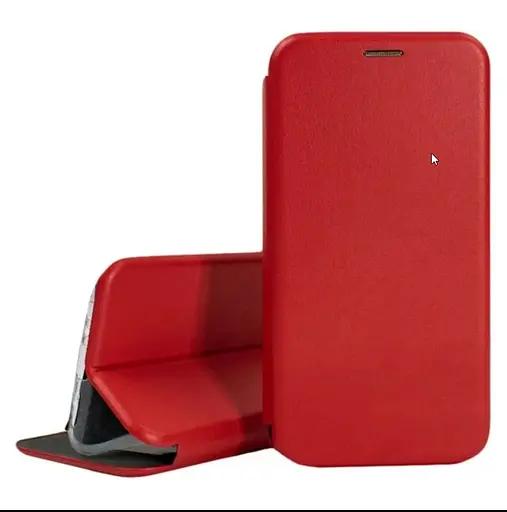 Чехол книжка Xiaomi Redmi Note 9 эко-кожа Premium Case для смартфона Красный - фото 5