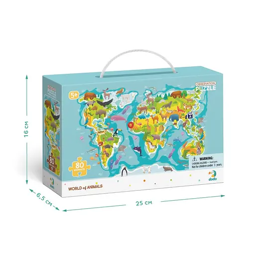 Дитячий пазл Світ тварин DoDo 300133, 80 елементів - фото 2