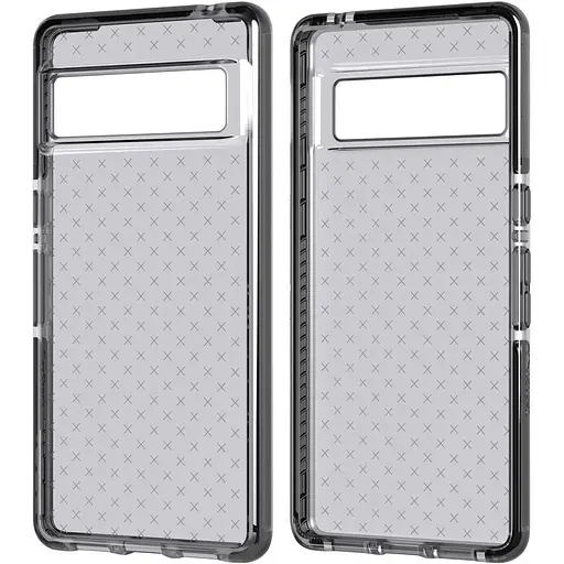 Оригинальный противоударный силиконовый Tech21 Evo Check для Google Pixel 7 Pro (6.7") Smokey Black (T21-9550) - фото 4