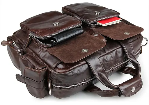 Чоловіча шкіряна сумка Vintage 38х30,5х10 см sum0012432 - фото 4