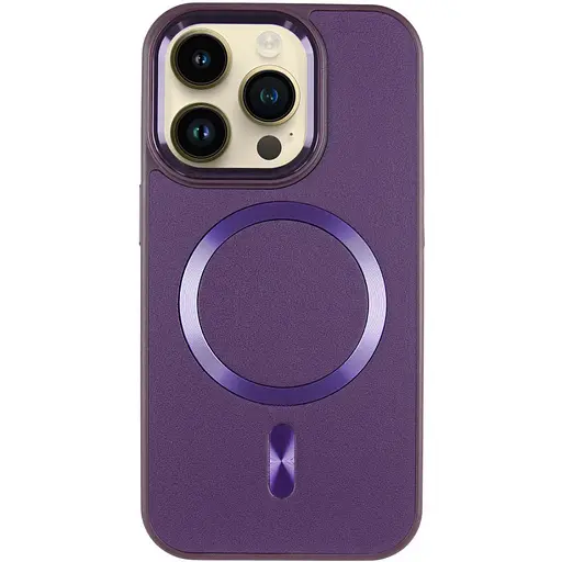 Шкіряний чохол Epik SnapCase with MagSafe для Apple iPhone 15 Pro Max 6.7 Dark Purple - фото 2