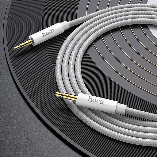 Кабель Hoco AUX audio cable UPA19 аудіо шнур тато тато 1 м сірий - фото 6