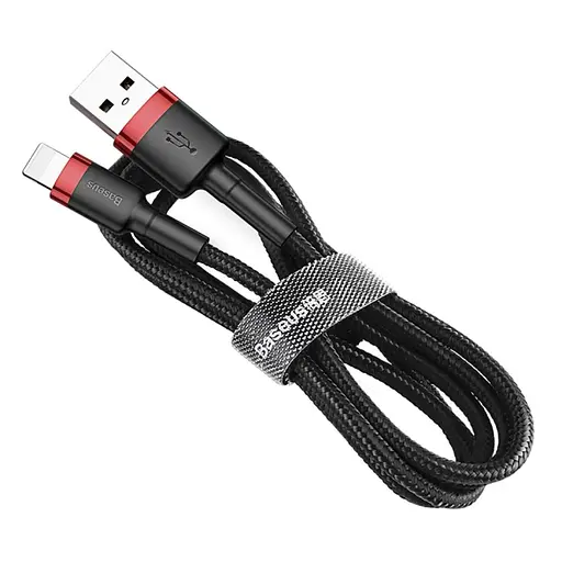 Кабель Baseus Cafule Cable USB For iP 2A 3m Red+Black - фото 5