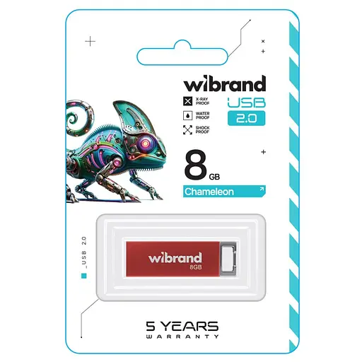 Flash Wibrand USB 2.0 Chameleon 8Gb Red - фото 2