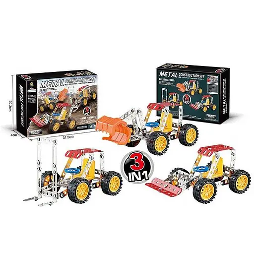 Конструктор Металевий Спецтехніка, 122 елементи, (В асортименті) - фото 2