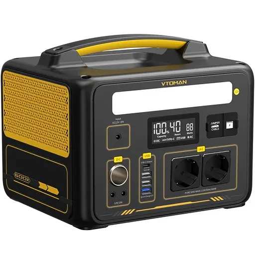 Зарядная станция Vtoman Jump 600X (299 Вт/ч) 600W LiFePo4 + Extra Battery LiFePo4 (640Вт/ч) - фото 3