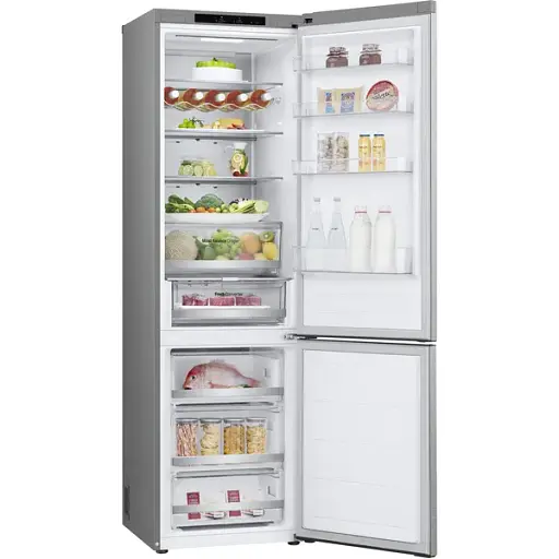 Холодильник LG с нижним морозильным отделением 203x60х68 серебристый - фото 10