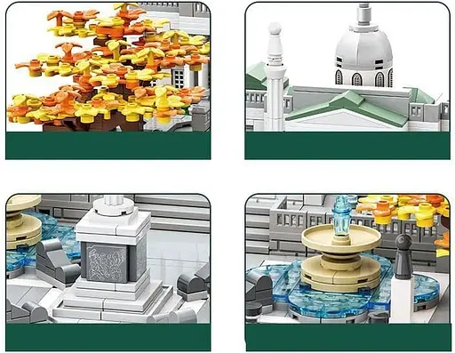 Конструктор Архитектура Wange 3D Трафальгарская площадь Лондон Trafalgar Square для детей и взрослых 3Д 1245 деталей - фото 4