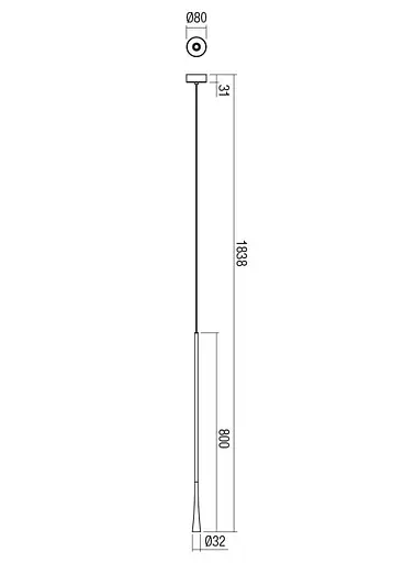 Подвесной светильник Redo ITO SU LED 800 7W 3000K BRASS (5.1.2) 01-2355 - фото 2