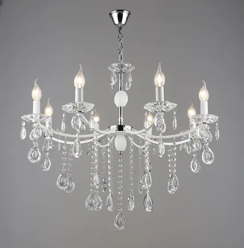 Люстра классическая A4461/8 белый+хром