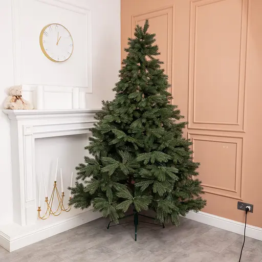 Новорічна штучна ялинка 1,8 м зелена сосна Альпійська реалістична Преміум Lugi TD-SALPGR18