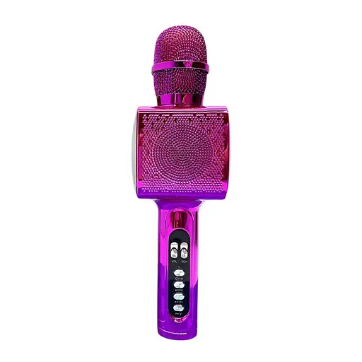 Беспроводной караоке-микрофон L20 с поддержкой Bluetooth USB на аккумуляторе фиолетовый - фото 2
