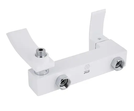 Смеситель для ванной Qtap Swan Cascada, Chrome/White (k35) с душевым гарнитуром QTSWA260CRW45569 - фото 5