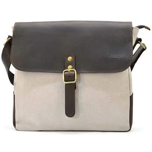 Кожаная мужская сумка через плечо TARWA 30х32х7.5 см sum0025890 - фото 5