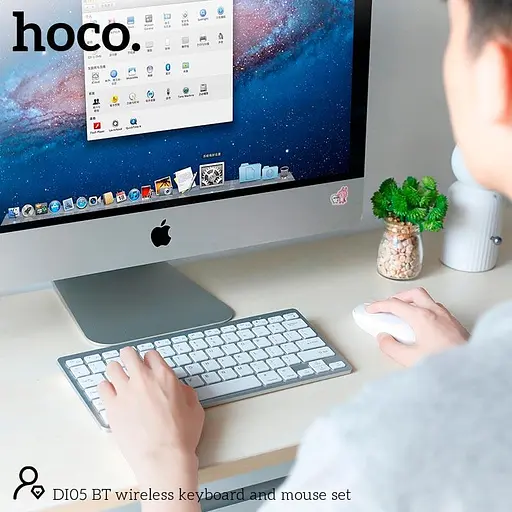 Набор Мышь и клавиатура HOCO BT wireless keyboard and mouse set DI05 (Ukr/Ru/En) - фото 7