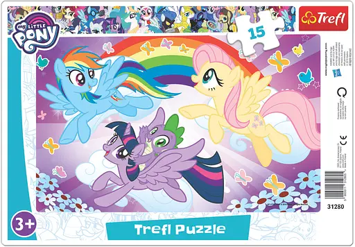 Набор Пазлы - (15 элм. рамкой) - "Веселая игра"/ Hasbro: My Pony - фото 1