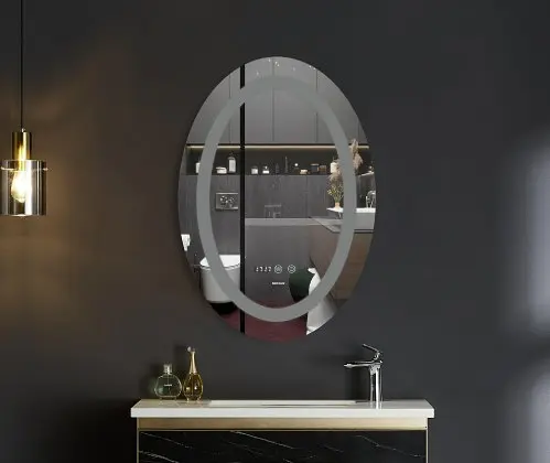 Дзеркало Mixxus Plain MV02-50x70 (годинник, LED-підсвічування, антизапотівання) (MI6010) - фото 4