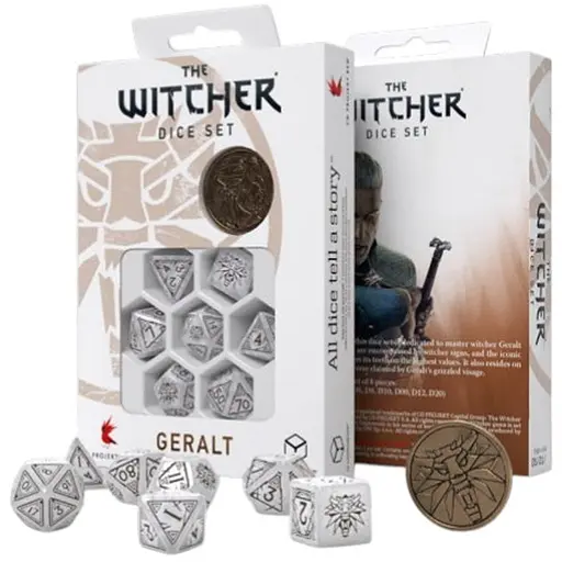 Набір кубиків The Witcher Dice Set. Geralt - The White Wolf , 7 шт. (SWGE01) - фото 1