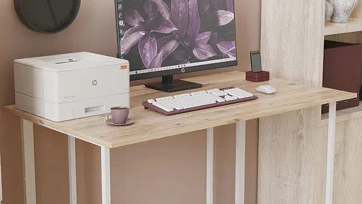 Компьютерный стол Ханна 75x100x60 ДСП белый Дуб Сан-Марино 16мм FRD-103993 - фото 3