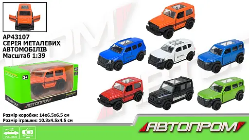 Металева автомодель Автопром 1:39, відкриваються двері (В асортименті) AP43107 - фото 3