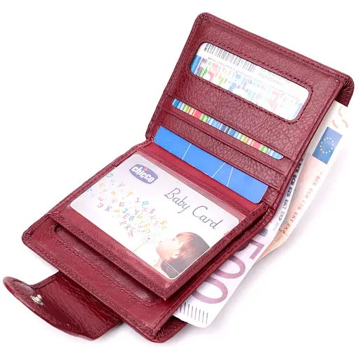 Кожаный женский кошелек ST Leather 9.5х11.2х1.5 см acs0028425 - фото 4