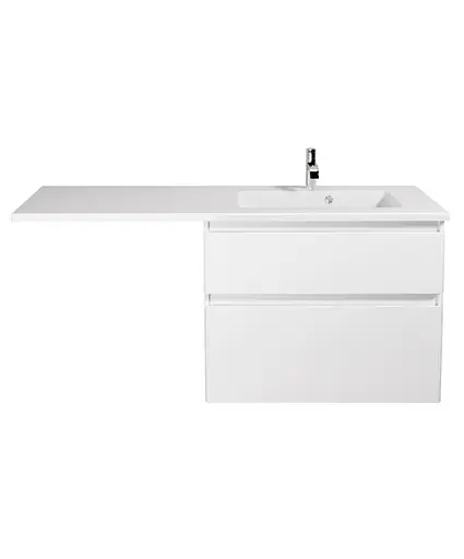 Тумба Мойдодир Палермо 80-U Adam 140 R Білий підвісна з крилом над пральною машиною Білий - фото 6