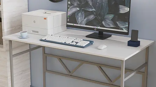 Компьютерный стол Ferrum-decor Райан 75x140x70 серый ДСП Белый 16мм (FRD-101641)