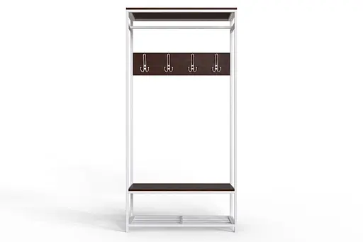 Вішалка модульна підлогова Ferrum-decor Треліс 15 180x90x38 білий ДСП Венге 16мм (FRD-105513) - фото 4