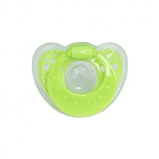 Детская силиконовая пустышка "Салатовое сердце" MGZ-0517(Green) круглая - фото 2
