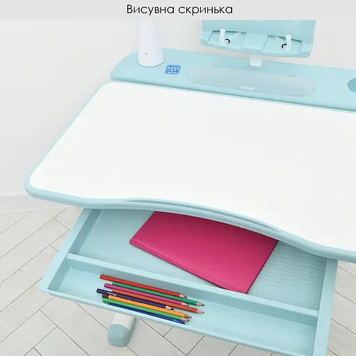 Дитяча парта Bambi M 4428-12 з лампою та підставкою для книг - фото 4