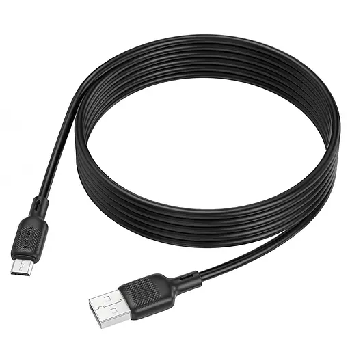 Кабель BOROFONE BX113 Lenny silicone charging data cable Micro(L=2M) Black - фото 5