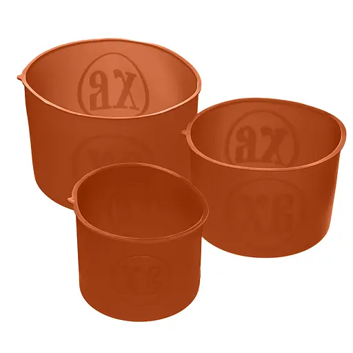 Набор из 3 силиконовых форм для выпекания пасхальной выпечки пасхи и куличей (паски) Ø20/12/15 см, A-plus Коричневый 84375 - фото 4