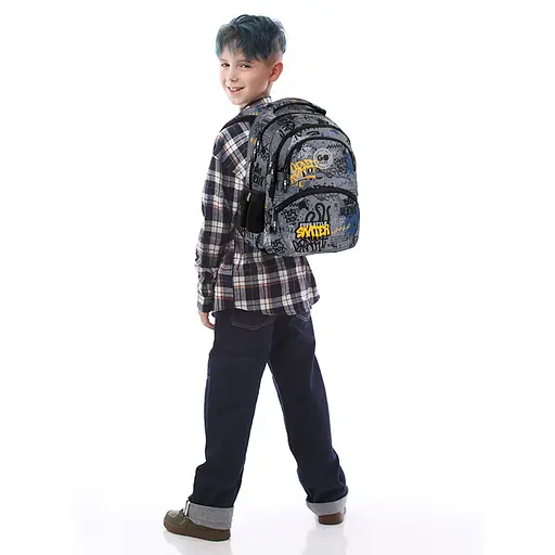 Рюкзак GoPack Education 175M-5 Free Style Сіро-чорний (GO26-175M-5) - фото 16