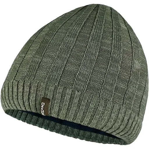 Водонепроницаемая шапка DexShell Heathered Rib Knit Beanie onesize 56-58 см хаки