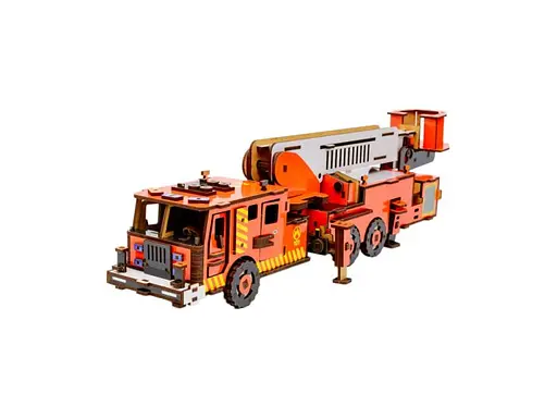 Деревянный 3D конструктор Пожарная машина, PuzzleOk (Puz-00921), 318 дет. - фото 4