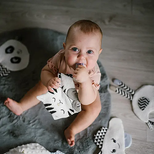 Іграшка-обіймашка BabyOno Кошеня з шурхотінням для малюків 15х17.5 см (2136278053) - фото 3