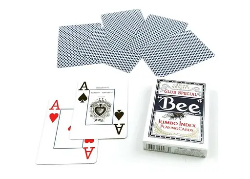 Карты игральные United States Playing Card Company Bee Jumbo Index (blue) (BeJIRB) - фото 4
