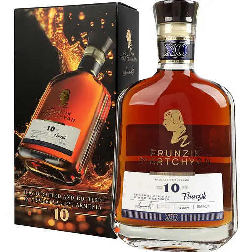 Бренді Proshyan Frunzik Mkrtchyan XO 10 років 40% 0.5 л в коробці - фото 1