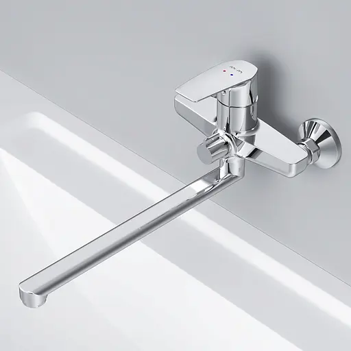 Змішувач для ванни Am.Pm Gem з довгим виливом хром F90E90000 Хром - фото 5