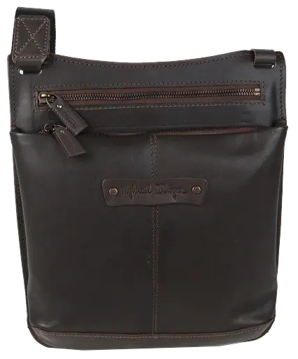 Мужская кожаная сумка через плечо коричневая Mykhail Ikhtyar sum0028781 - фото 4