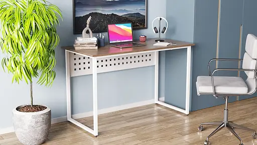 Комп'ютерний стіл Ferrum-decor Майк 75x100x60 білий ДСП Дуб Сонома Труфель 16мм (FRD-101299)