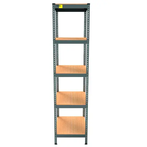 Металевий стелаж Emby Light Series (розмір 2100х450x450мм) 5 полиць ДСП до 100кг Чорний - фото 3