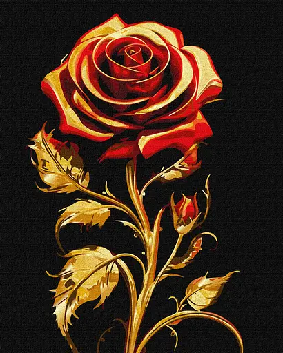 Набір для розпису по номерах Символ краси з фарбами металік extra, 40x50 см, КНО3244