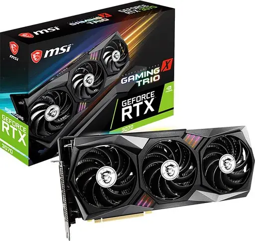Відеокарта MSI RTX 3070 8Gb Gaming X Trio (GeForce RTX 3070 GAMING X TRIO) (GDDR6, 256 bit, PCI-E v4.0 x16) Б/в - фото 8