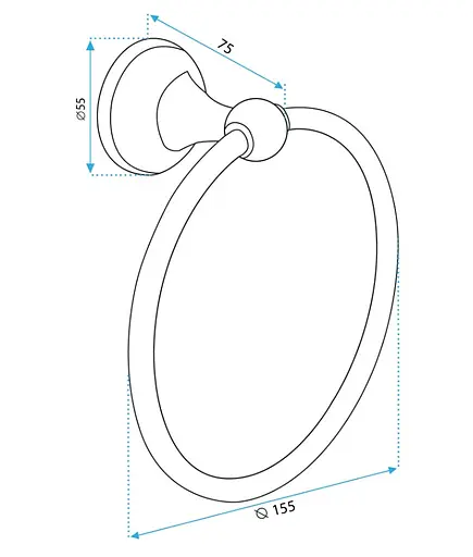 Тримач для рушника кільце Rea 332867B antique bronze REA-06923 Бронза - фото 5